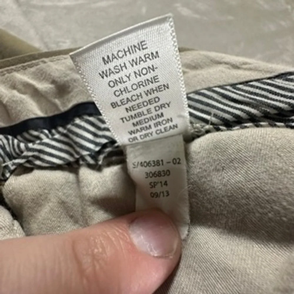 Banana Republic Aiden Chino Preppy Mens Slim Fit Pants 32x30 Khaki Tan
